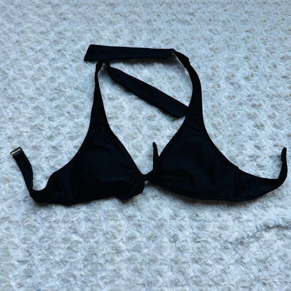 Jessica Simpson Black Halter Padded Bikini Top Size Small - Picture 1 of 7